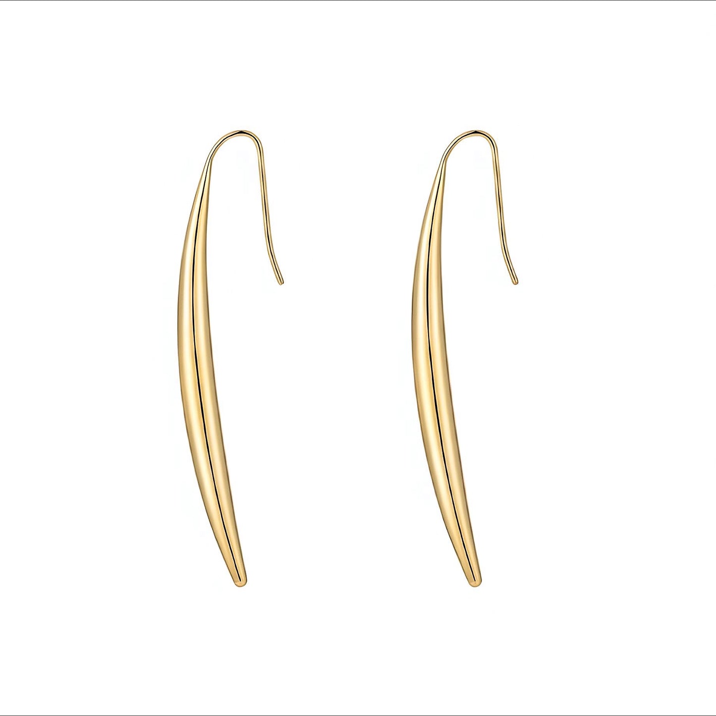 Cultivate Your Style: Gold Bean Sprout Drop Earrings - Adorable Fashion Accessory